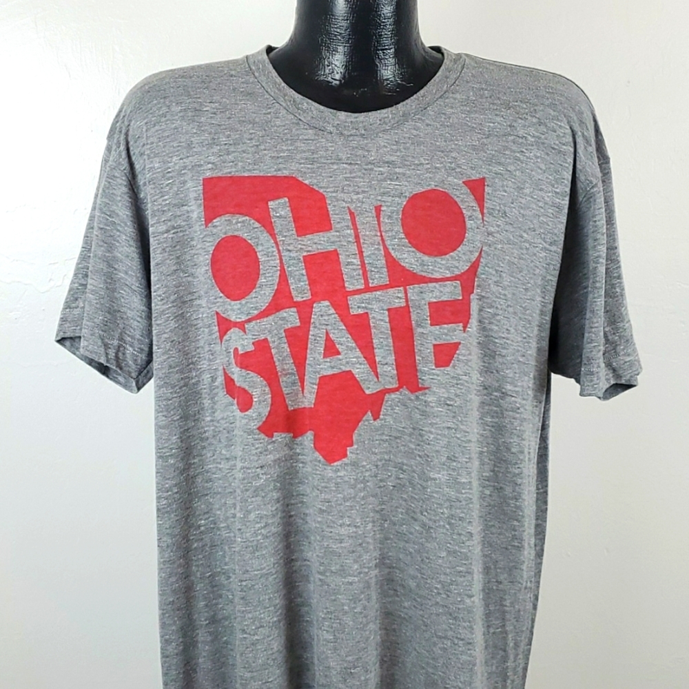 Vintage Homage Ohio State t-shirt cotton blend gray short sleeve men size XL
